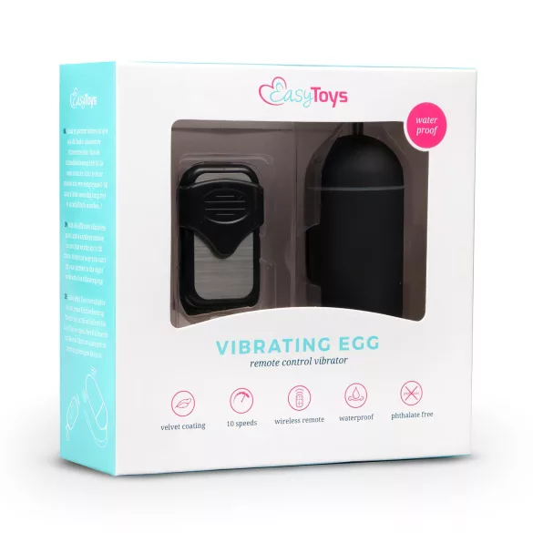 EasyToys - ovetto vibrante indossabile con telecomando (nero)
