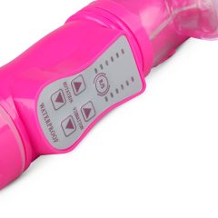   Vibratore Easytoys con perle rotanti, stimolatore clitorideo e movimento thrusting (rosa)