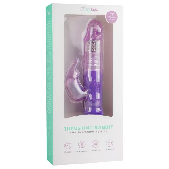 Easytoys Bunny - vibratore rotante e penetrante - silicone viola