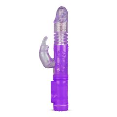   Vibratore Easytoys con movimento su e giù e rotante, con stimolatore clitorideo a forma di coniglietto (lilla traslucido)