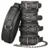 Easytoys - set collare, polsini e cavigliere - nero