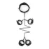 Easytoys - set collare, polsini e cavigliere - nero