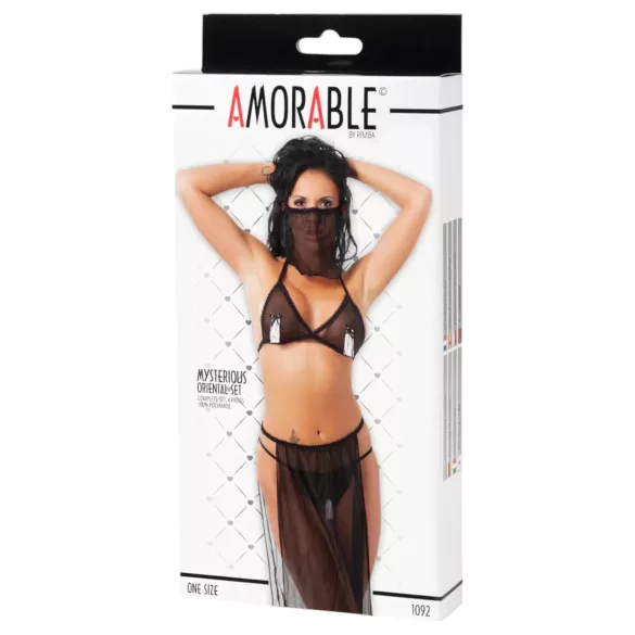 Amorable - costume da danza del ventre nero (S-L)