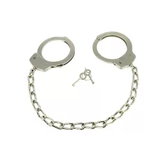   Rimba - manette caviglia catena lunga acciaio argento - 2 pezzi