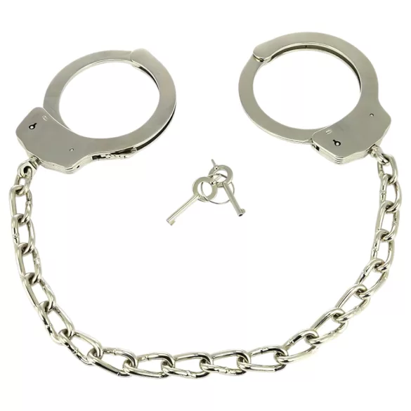 Rimba - manette caviglia catena lunga acciaio argento - 2 pezzi