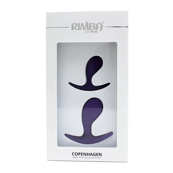 Rimba Copenhagen - set plug anale - silicone viola - 2 pezzi
