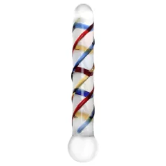   Rimba Rachella - dildo doppio in vetro - trasparente colorato