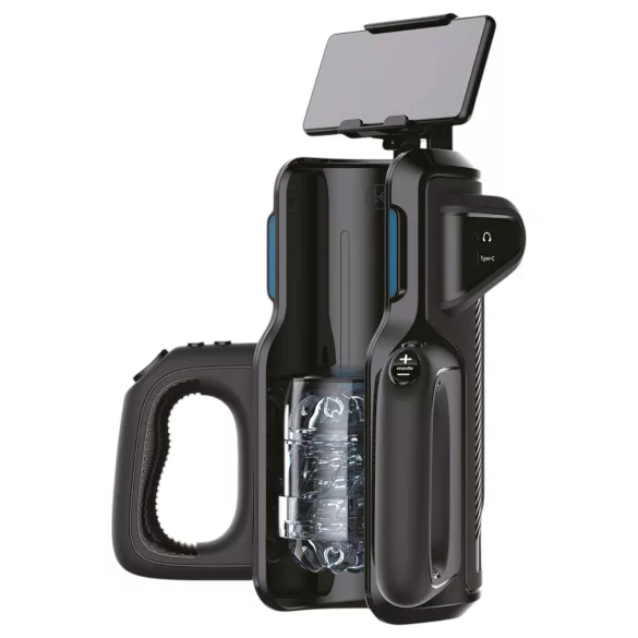 LETEN SM 500 - masturbatore automatico su e giù - supporto telefono - nero