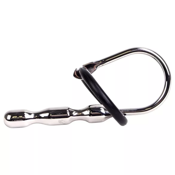 Kiotos - dilatatore uretrale acciaio inox con anelli silicone 8cm