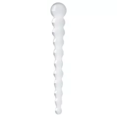   Gildo Glass No. 20 - dildo anale con perle - vetro trasparente