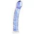 Gildo Glass No. 5 - dildo anale a spirale in vetro - trasparente blu