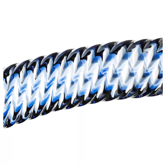 Gildo Glass No. 5 - dildo anale a spirale in vetro - trasparente blu