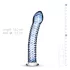Gildo Glass No. 5 - dildo anale a spirale in vetro - trasparente blu