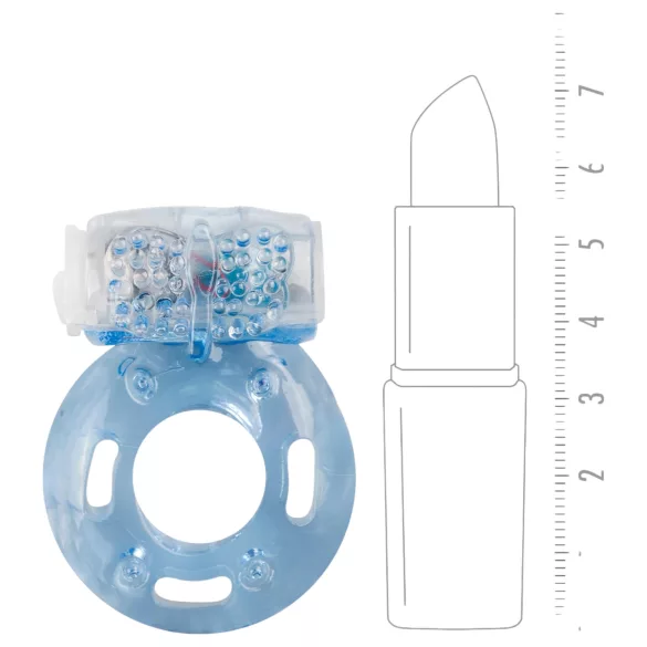 Easytoys - anello vibrante uomo - monouso - silicone blu