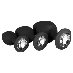 Easytoys Diamond - set plug anale - nero