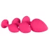 Easytoys - set plug anale - con diamante - silicone rosa
