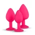 Easytoys - set plug anale - con diamante - silicone rosa