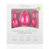 Easytoys - set plug anale - con diamante - silicone rosa