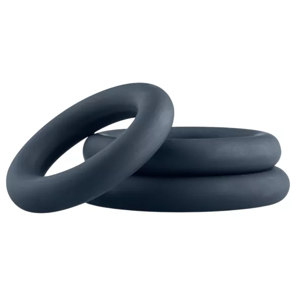 Boners - set anelli fallici - 3 pezzi - silicone grigio