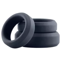 Boners - set anelli fallici in silicone - 3 pezzi - grigio