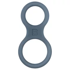 Boners Classic - anello pene e testicoli - silicone grigio