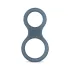 Boners Classic - anello pene e testicoli - silicone grigio