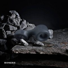   Anello per il pene e distensore per i testicoli Boners - Diventa Duro Come la Roccia (grigio)