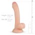 Real Fantasy Vince - Dildo con prepuzio e testicoli - 19,5cm (naturale)