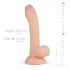 Real Fantasy Vince - dildo realistico con testicoli e prepuzio - 19,5cm naturale
