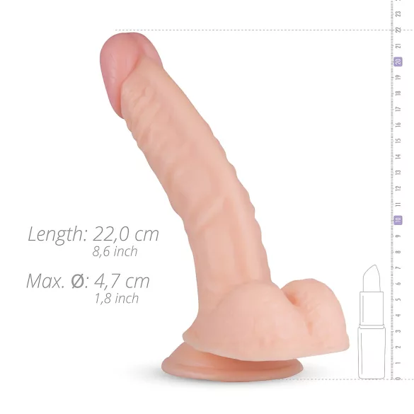 Real Fantasy Derek - dildo realistico con testicoli - 22cm - color carne
