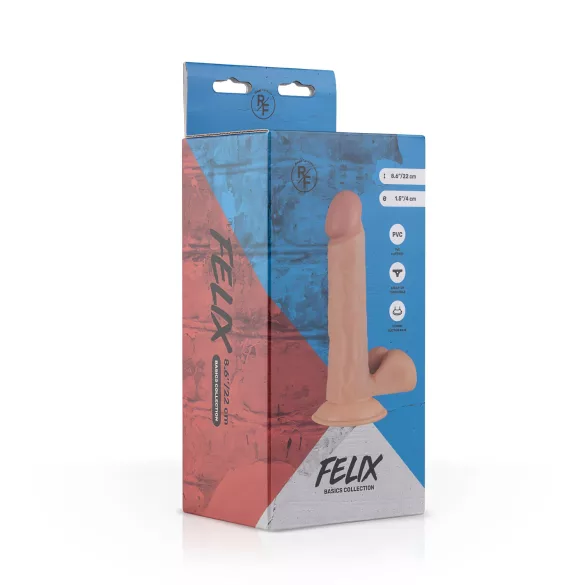 Real Fantasy Felix - dildo realistico con testicoli - 22cm - color carne
