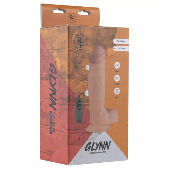 Real Fantasy Glynn - vibratore realistico ricaricabile - 25 cm beige