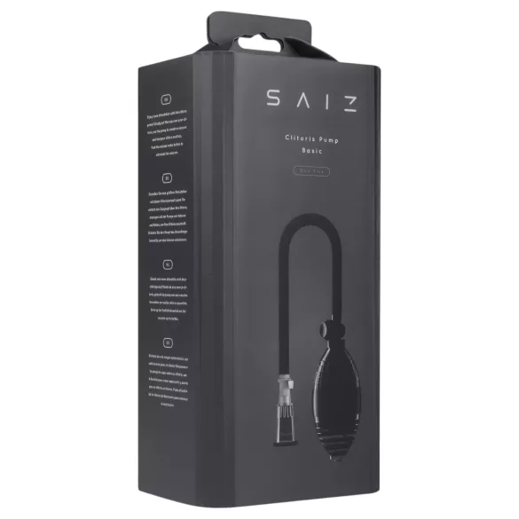 Saiz Basic - pompa clitoridea - trasparente/nero