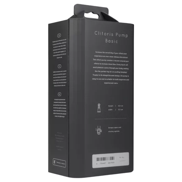Saiz Basic - pompa clitoridea - trasparente/nero