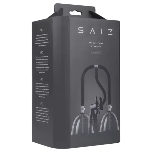 Saiz Premium - doppio tiralatte - piccolo - trasparente nero