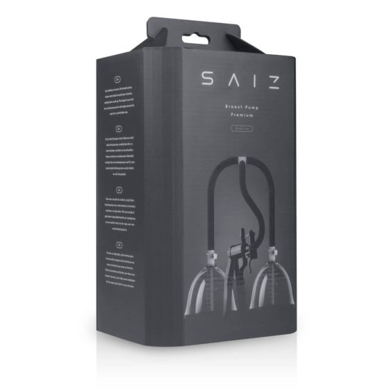 Pompa per seno doppia Saiz Premium - piccola (trasparente-nera)