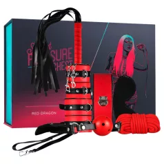 Secret Pleasure Chest - kit BDSM avanzato - 10 pezzi (rosso)