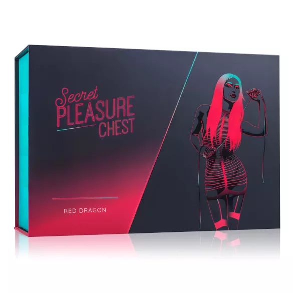 Secret Pleasure Chest - kit BDSM avanzato - 10 pezzi (rosso)