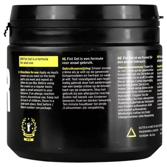 BUTTR - gel fisting a base d’acqua - lubrificante intimo 500ml