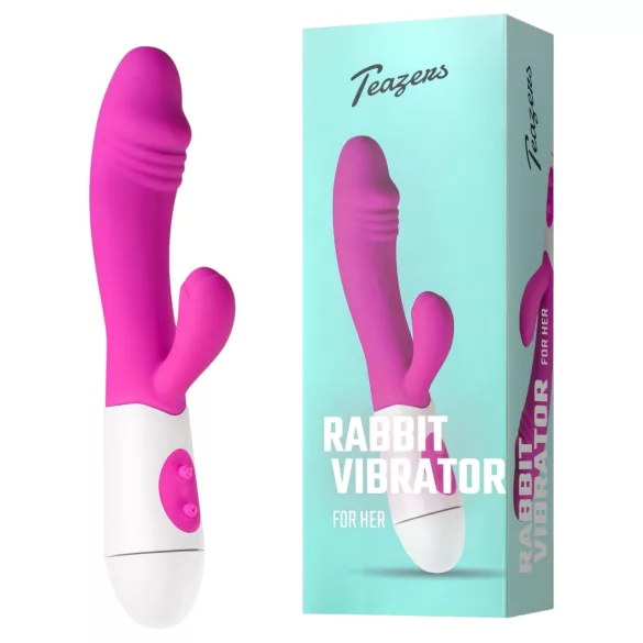 Teazers - vibratore realistico con leva per il clitoride (rosa)
