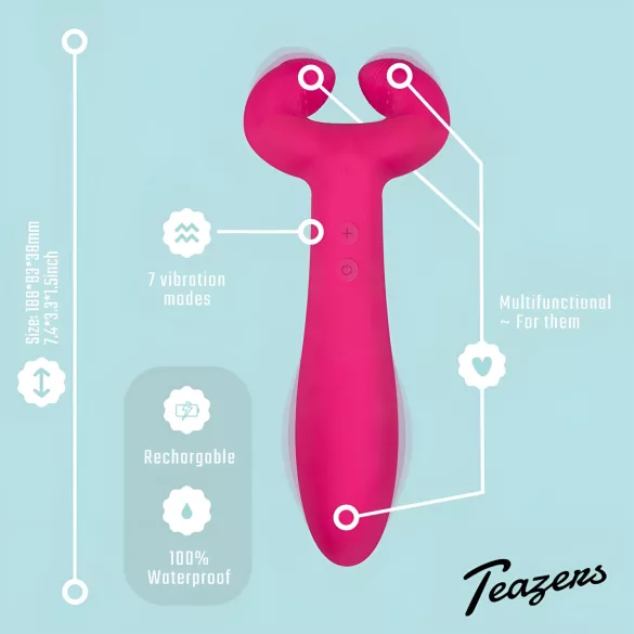 Easytoys Couple - vibratore per coppia ricaricabile impermeabile rosa