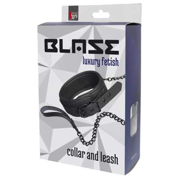 Blaze - collare con guinzaglio - nero