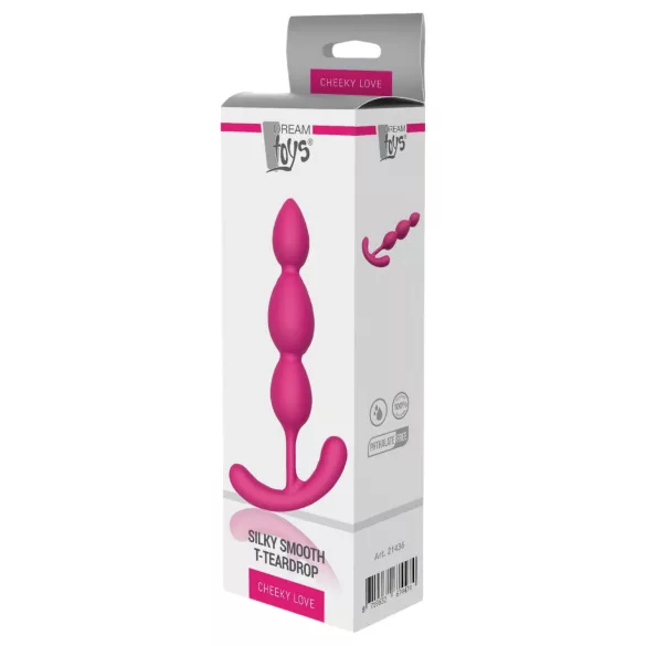 Cheeky Love - plug anale con perle - silicone rosa