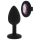 All time Favorites - plug anale in silicone con gemma viola - nero