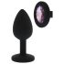 All time Favorites - plug anale in silicone con gemma viola - nero
