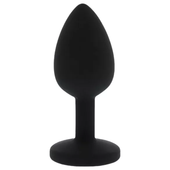 All time Favorites - plug anale in silicone con gemma viola - nero