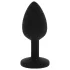 All time Favorites - plug anale in silicone con gemma viola - nero