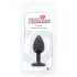 All time Favorites - plug anale in silicone con gemma viola - nero