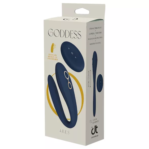 Goddess Ares - vibratore coppia flessibile - silicone blu