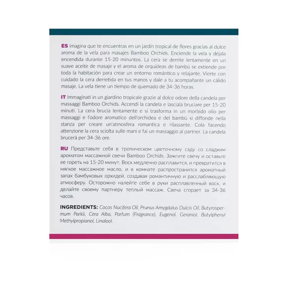 Exotiq Bamboo Orchids - candela da massaggio - 200g